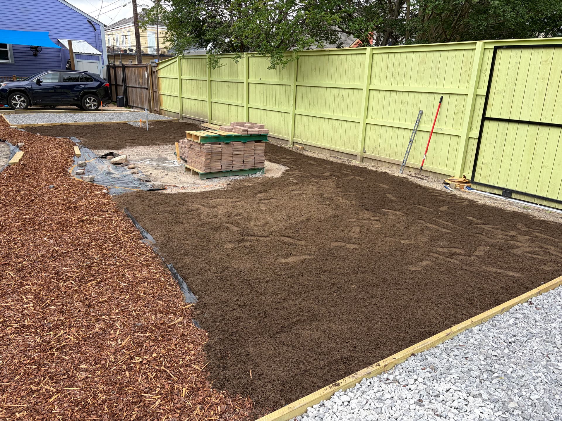 Gallery photos for Full Backyard Redesign From Bare Dirt to Backyard Oasis in New Orleans: Image #1