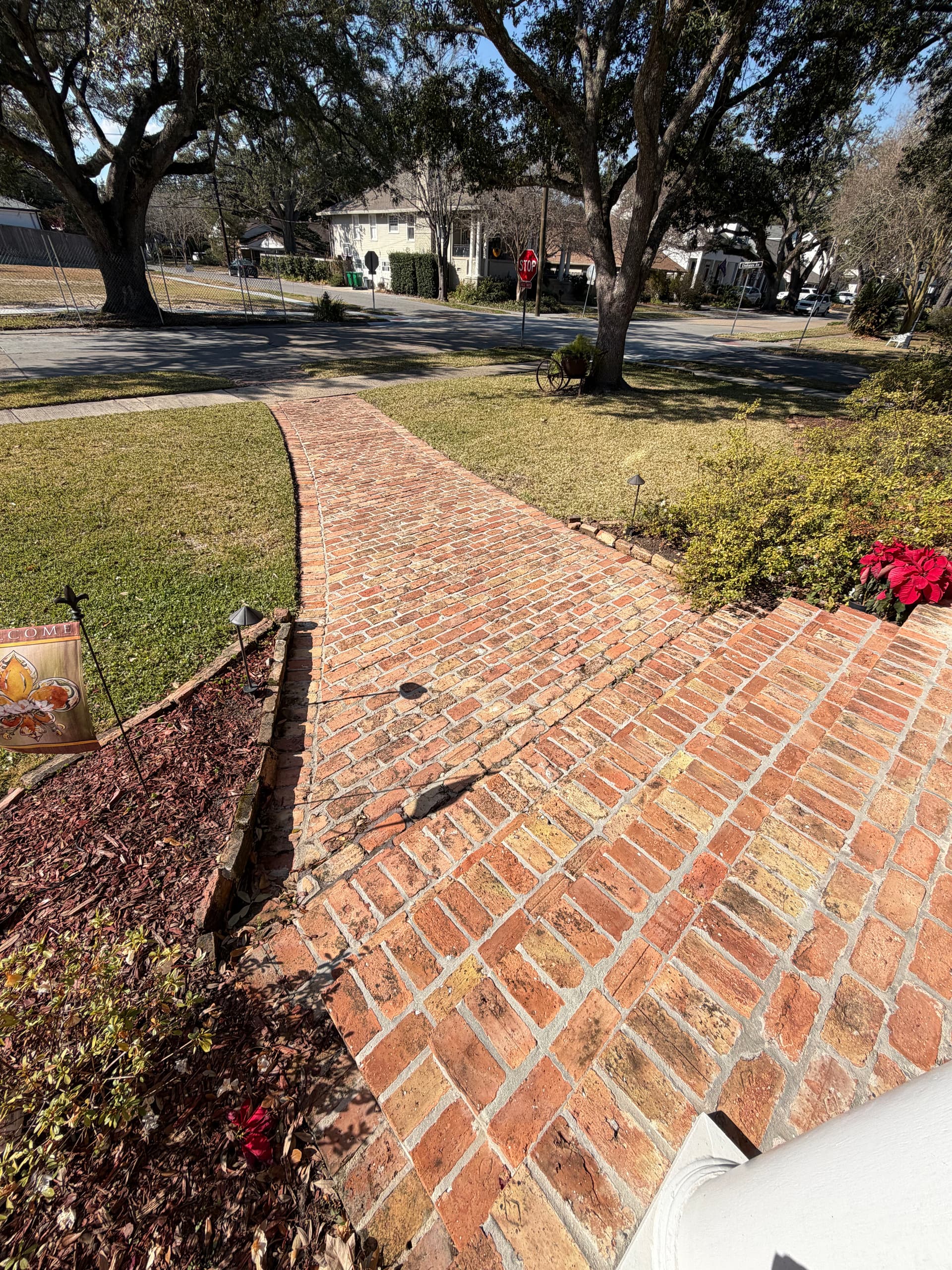 Revitalizing Brick Walkway with Expert Pressure Washing