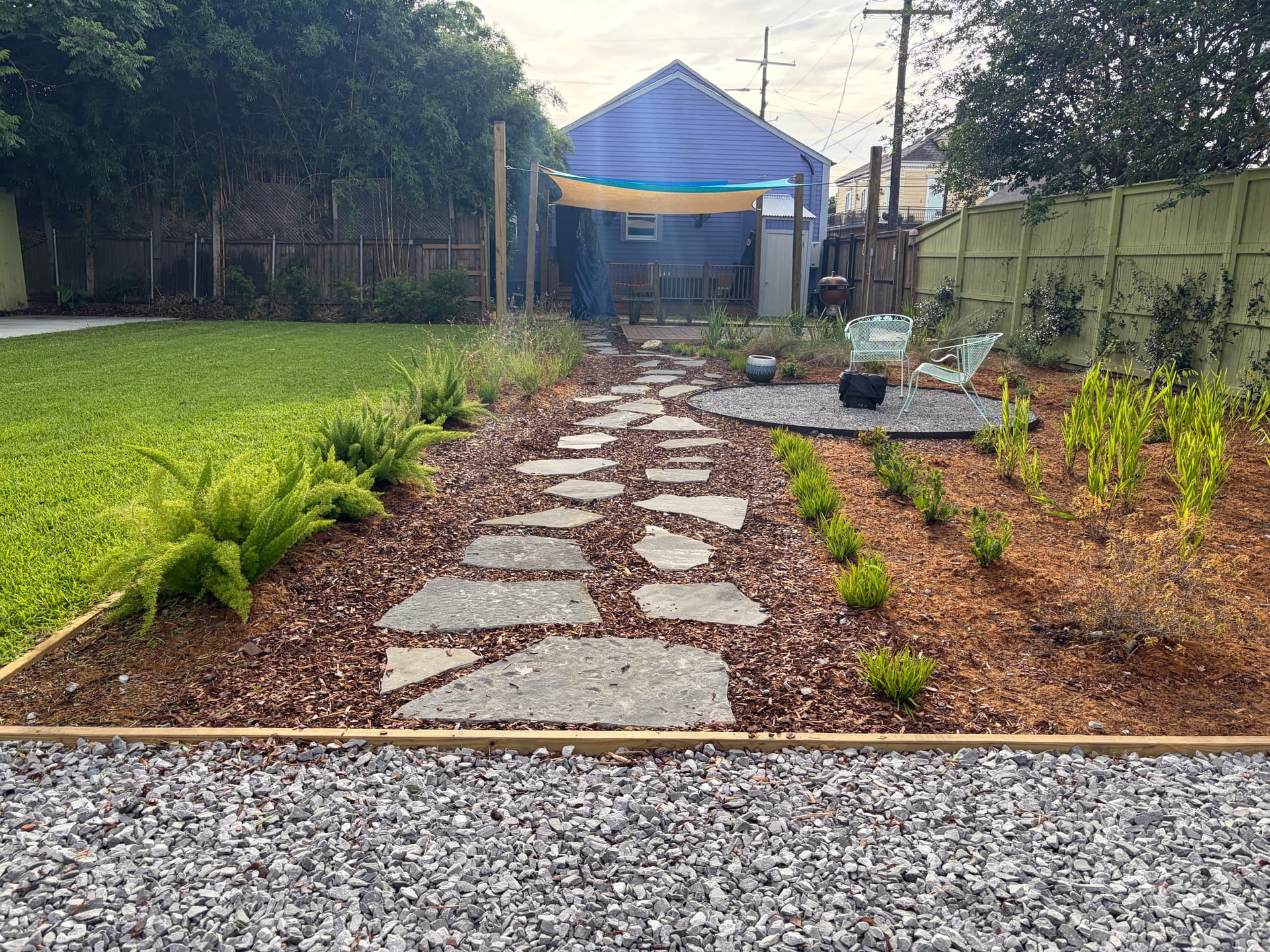 Gallery photos for Full Backyard Redesign From Bare Dirt to Backyard Oasis in New Orleans: Image #4
