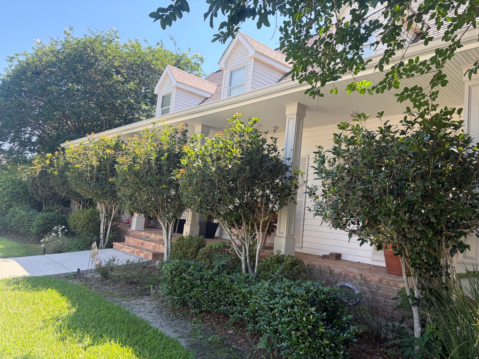 Full Landscape Cleanup With Fresh Mulch and Shaped Shrubs image