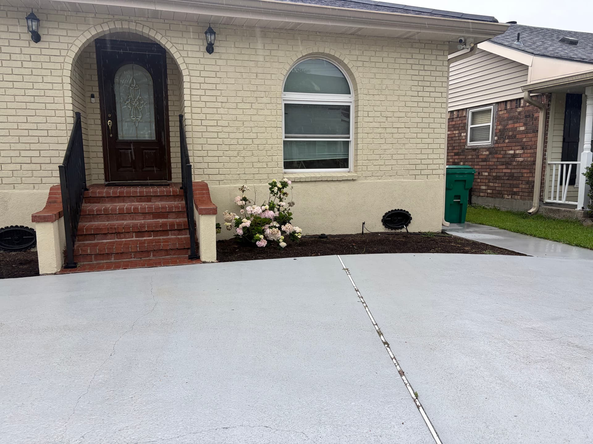 Gallery photos for Front Bed Rebuild with Low-Maintenance Plants and River Rock: Image #1