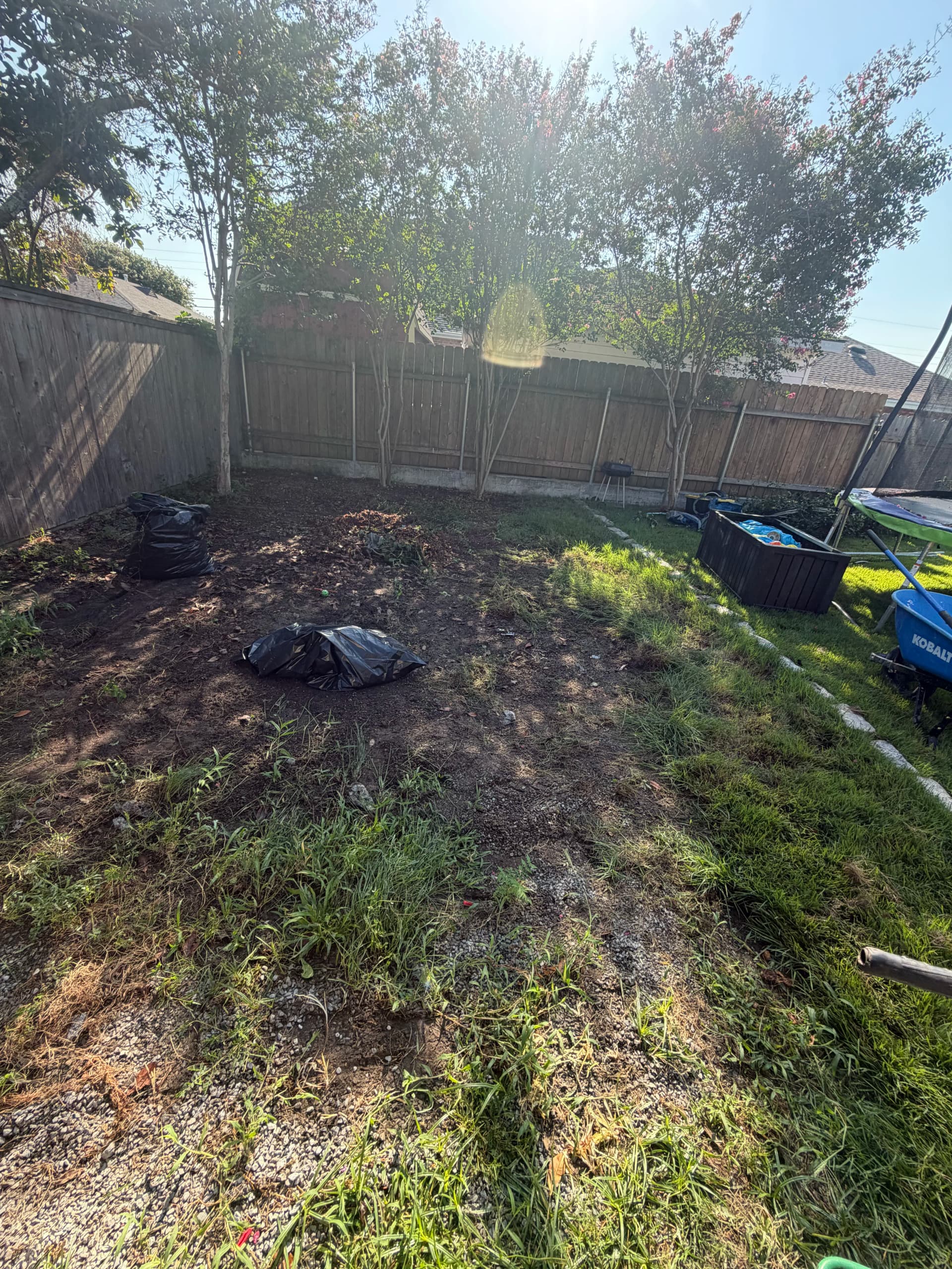 Patchy Backyard Gets a Clean #57 Limestone Upgrade image